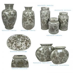 RXAE series Beautiful Popular Cheap Low Price Brown and White Ceramic Vase and Jar