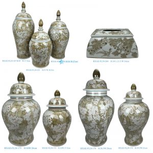 RXAE series Beautiful Popular Cheap Low Price Grape Pattern Ceramic Temple Jar