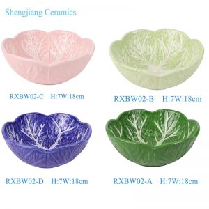 RXBW02-series Cabbageware Ceramic Serving Bowl, Green Coupe Cereal Bowl