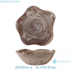 RXDJ14-A Nordic Style Medium Size Rough Texture Irregular Ceramic Vase